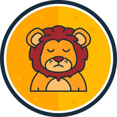 Aslan simgesi vektör illüstrasyonu