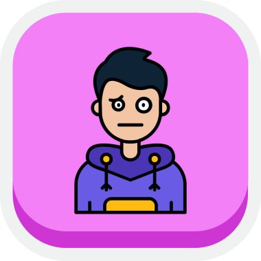 süper kahraman çocuk çizgi film ikonu, web siteniz için vektör illüstrasyon tasarımı