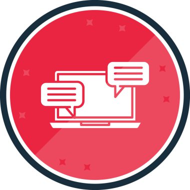 Dizüstü bilgisayar simgesi vektör çizimi