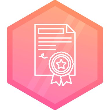 Taslak biçiminde sertifika simgesi