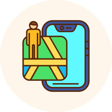 cep telefonu simgesi vektörü. İnce çizgi işareti. izole edilmiş sınır sembolü çizimi