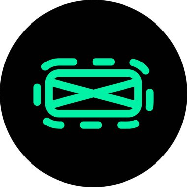 Benzersiz küp vektör çizgisi simgesi