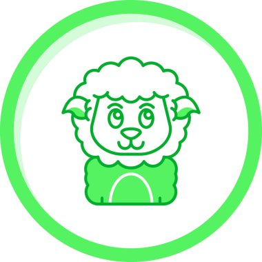 Koyun ikonu vektör illüstrasyonu