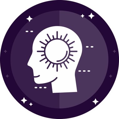 Beyin. Web simgesi basit bir illüstrasyon. beyin vektörü