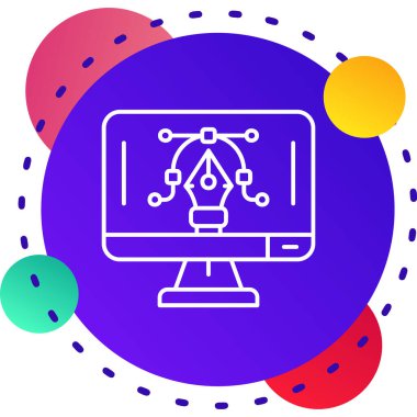 Beyaz çizgi bilgisayar fare simgesi beyaz arkaplanda izole edildi. Tekerlek işaretli optik. Soyut çember rastgele düğmesi. vektör illüstrasyonu