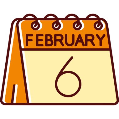 Şubat 2 simge vektör illüstrasyonu