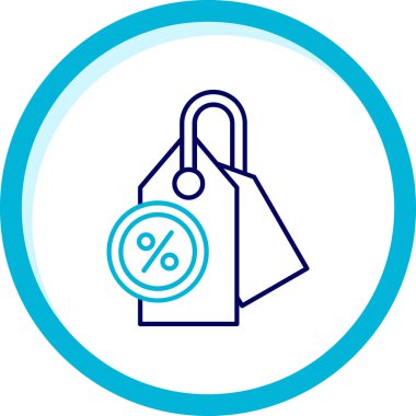 Web için indirimli etiket vektör simgesi modern çizgi çizimi