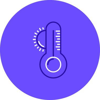 Termometre. Web simgesi basit illüstrasyon