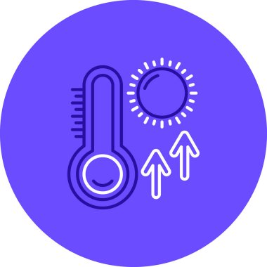 Termometre web simgesi, vektör çizim