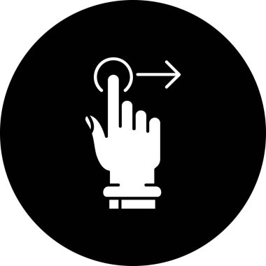 Tıklama jest simgesi. Vektör çizimi. Beyaz arkaplanda izole edilmiş imleç simgesi vektörü.