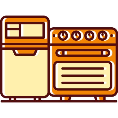 Fırın. Web simgesi basit illüstrasyon