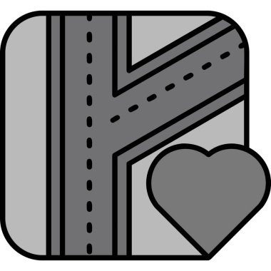 Kalp simgesi, basit vektör çizim