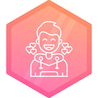 Çelenkli bir adamın vektör çizimi