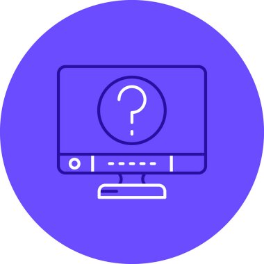 Bilgisayar ekranı. Web simgesi basit tasarım