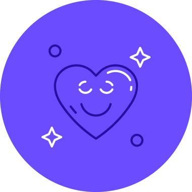 Mutlu kalp. Basit tasarım