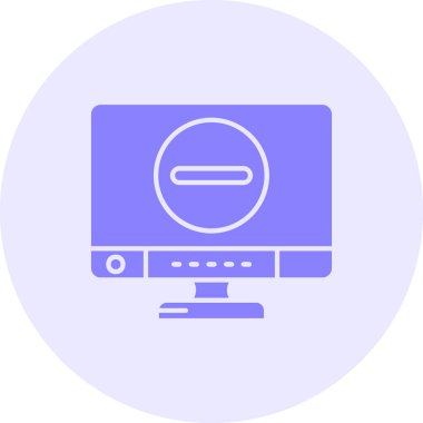 Modern b 'nin vektör illüstrasyonu bilgisayarın simgesinden yoksun