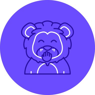 Bir maske ikonu ile ayı. vektör illüstrasyonu