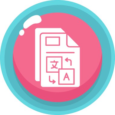 Belge. Web simgesi basit illüstrasyon