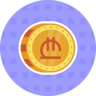 Bozuk para web simgesi, basit vektör illüstrasyonu