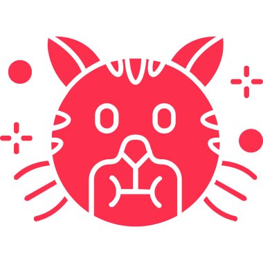 kedi simgesi vektör illüstrasyonu