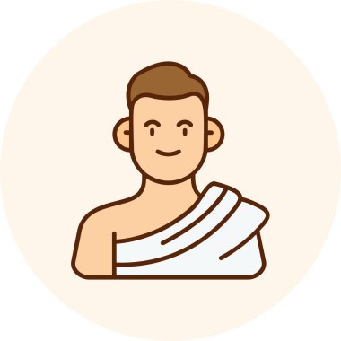 Çizgi film simgesinin vektör çizimi