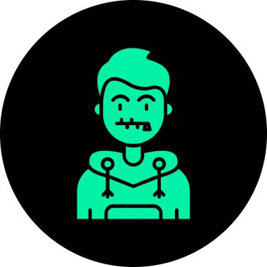 vektör vampir simgesi, basit illüstrasyon