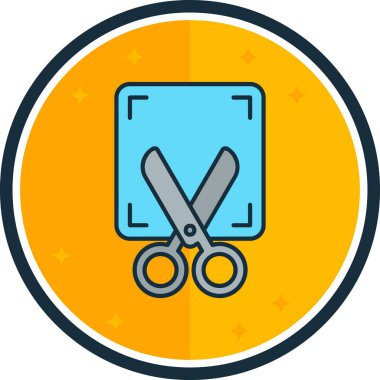 Makas simgesi, vektör illüstrasyonu