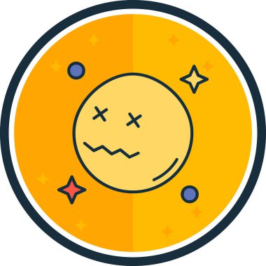 Ay ikonu vektör illüstrasyonu