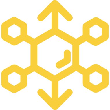 Sarı ve siyah bir ikonun vektör illüstrasyonu