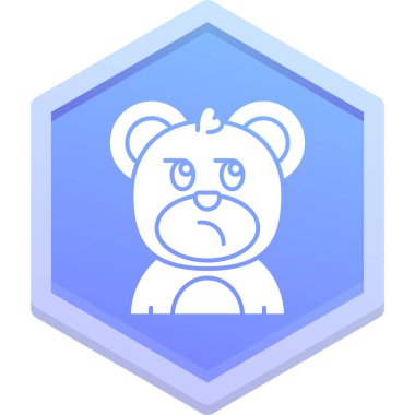 Ayı ağı simgesi basit illüstrasyon