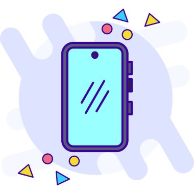 Cep telefonu. Web simgesi basit illüstrasyon