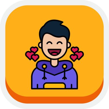 Tek adam simgesinin vektör illüstrasyonu