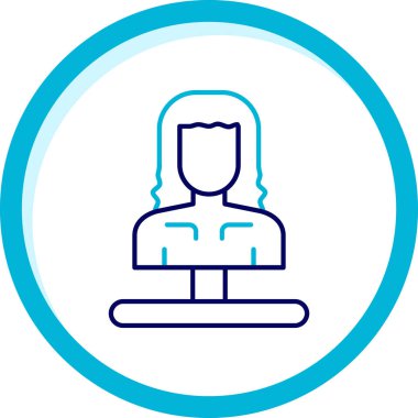 Kadın. Web simgesi basit illüstrasyon