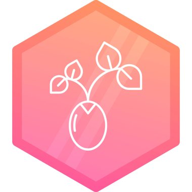 Moda tarzında izole edilmiş çiçek simgesi