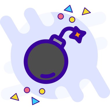 El ele tutuşan su kovası. Basit tasarım. vektör illüstrasyonu