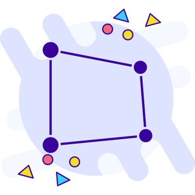 çizgi takımyıldızı simgesi beyaz arkaplanda izole edildi. Renkli taslak konsepti. vektör illüstrasyonu