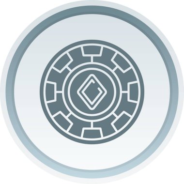 Ana hatlar biçiminde kumarhane çipi simgesi