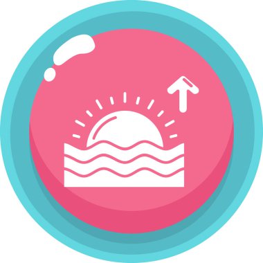 Su. Web simgesi basit illüstrasyon