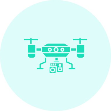 İHA simgesi vektör illüstrasyonu