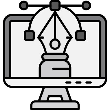 Vektör Gri doldurulmuş, basit vektör illüstrasyonu