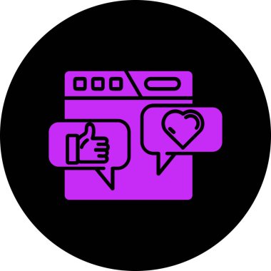 Geribildirim vektörü simgesi modern basit vektör illüstrasyonu