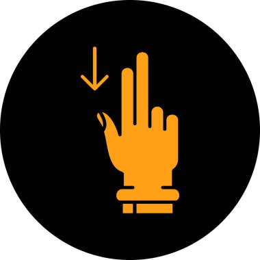 Bir el simgesinin vektör illüstrasyonu