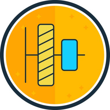 Tek bir izole edilmiş ampul ikonunun vektör illüstrasyonu