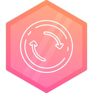 Geri dönüşüm simgesi, vektör illüstrasyonu