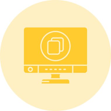 Modern bilgisayar simgesinin vektör illüstrasyonu