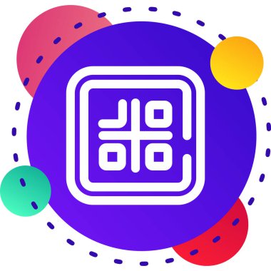 Çin geleneksel Çin dönemi fener sembolü beyaz arka planda izole edilmiş. Renkli taslak konsepti. vektör.