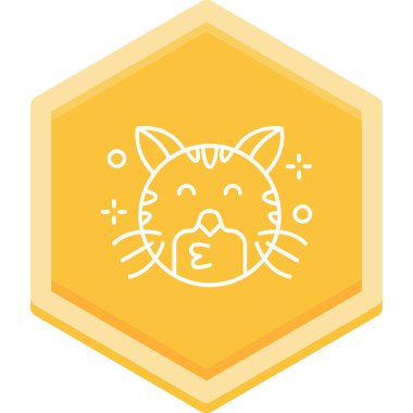 kedi simgesi vektör illüstrasyonu