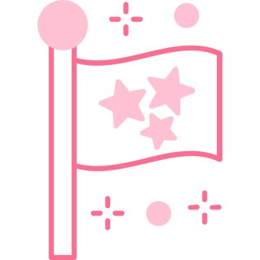 Japonya bayrağı, vektör illüstrasyonu