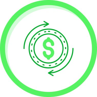 Para para para ikonu vektör illüstrasyonu