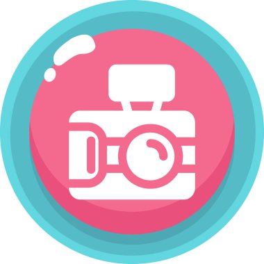 Kamera. Web simgesi basit illüstrasyon